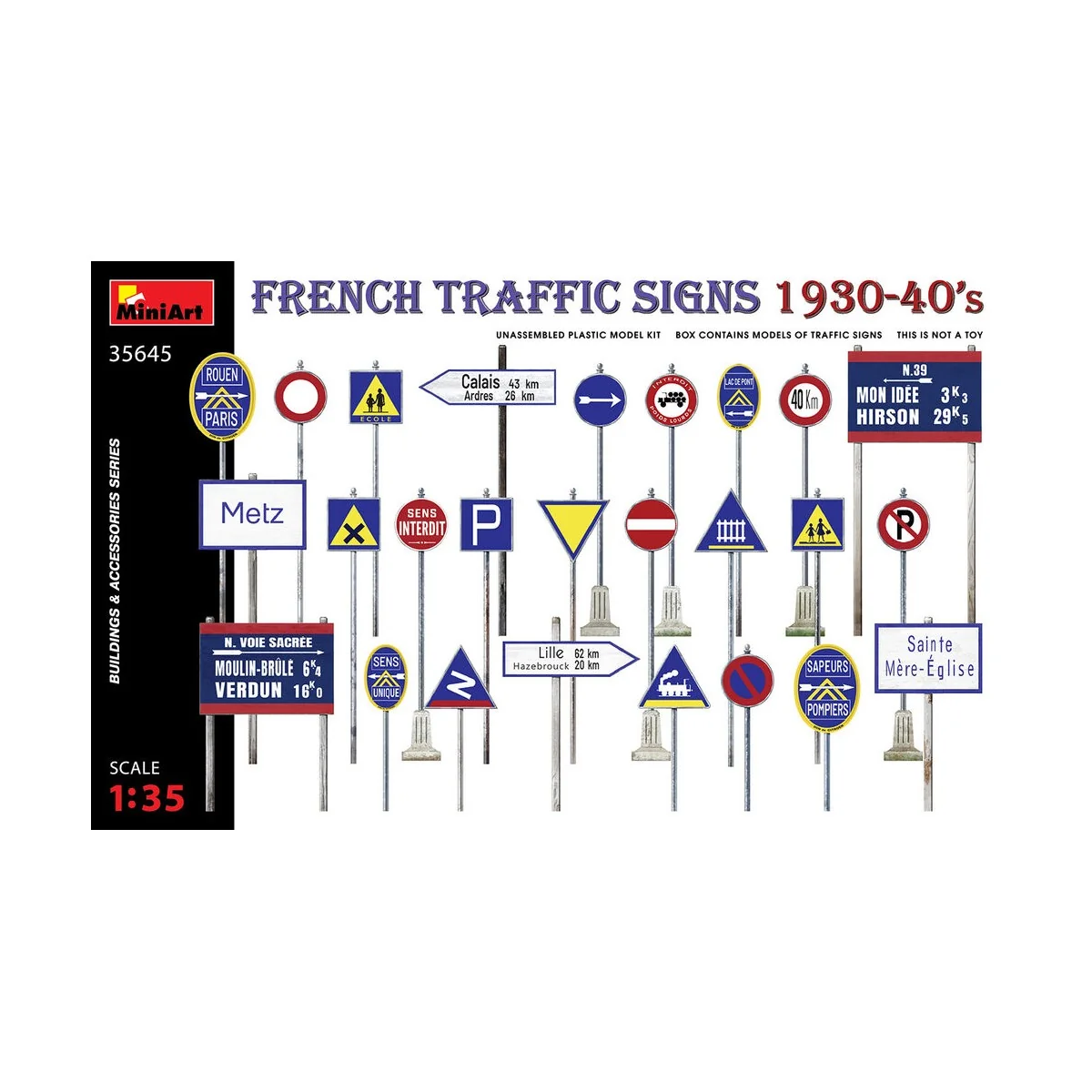 French Traffic Signs 1930-40’s, 1/35 - MiniArt 35645
