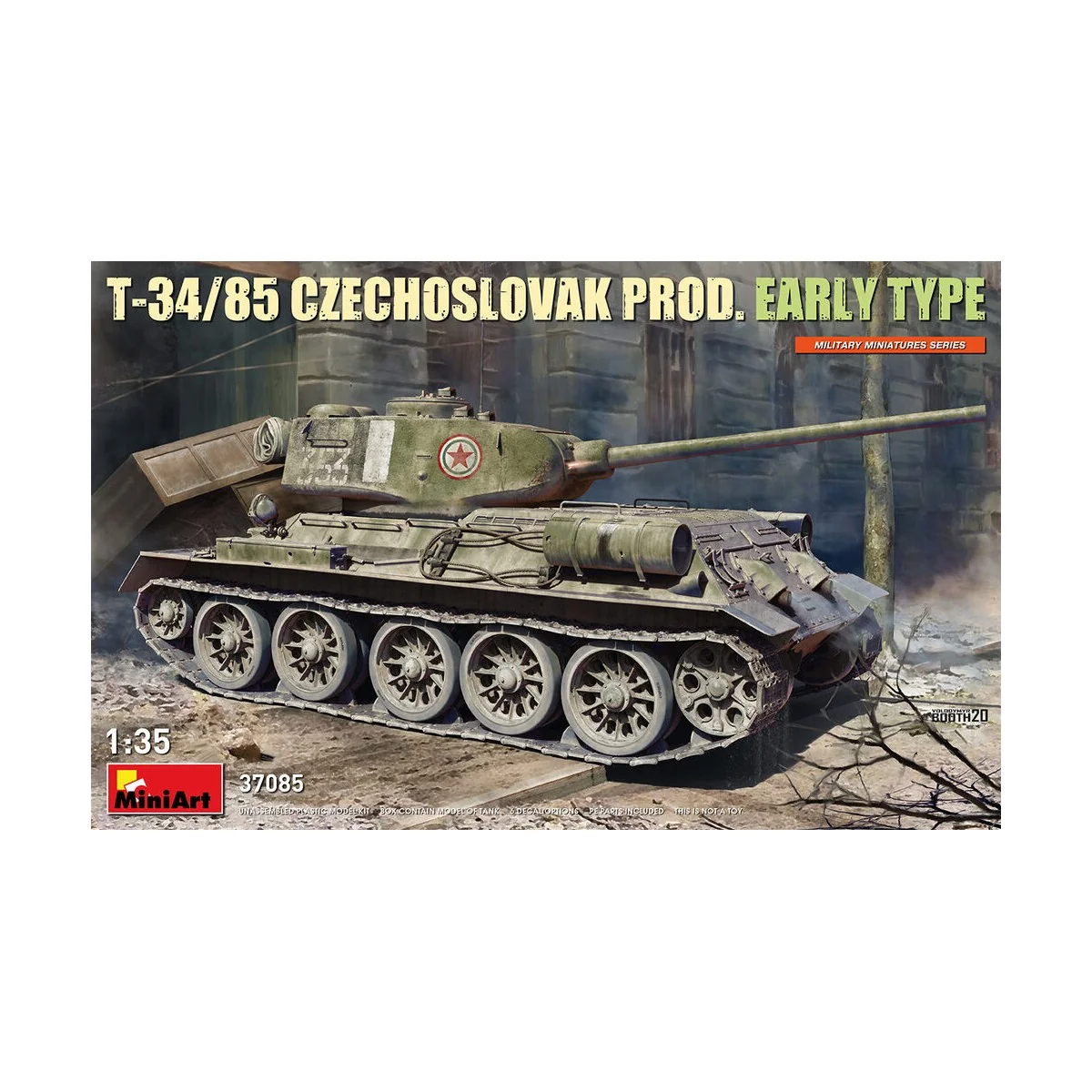 T-34-85 Czechoslovak Prod. Early Type, 1/35 - MiniArt 37085