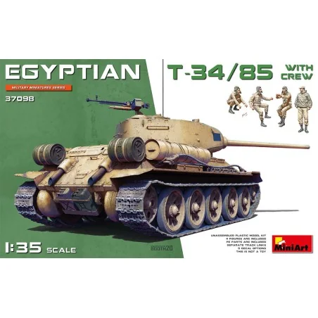 Egyptian T-34/85 w/crew, 1/35 - MiniArt 37098