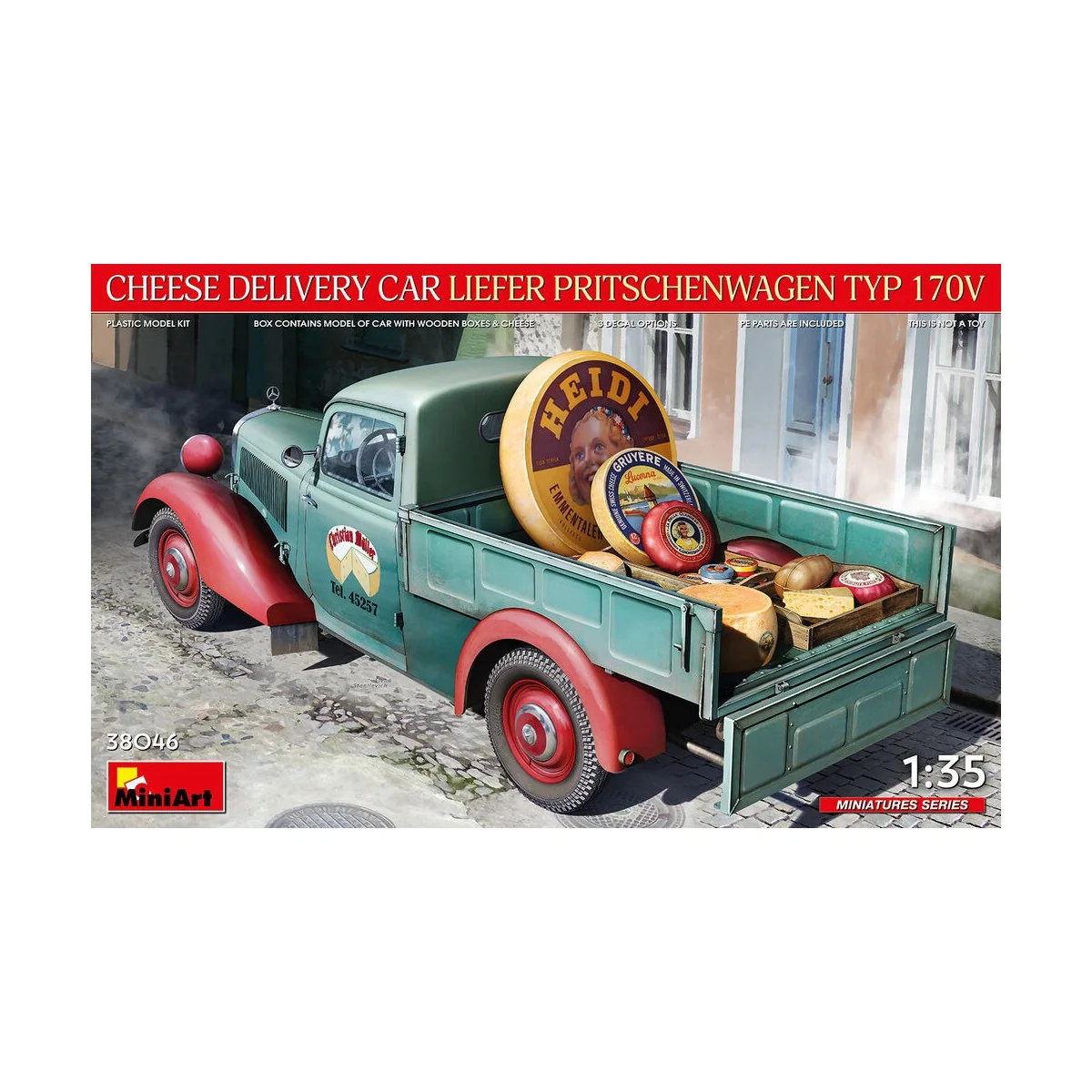 Cheese Delivery Car Liefer Pritschenwagen Typ 170V, 1/35 - MiniArt ...