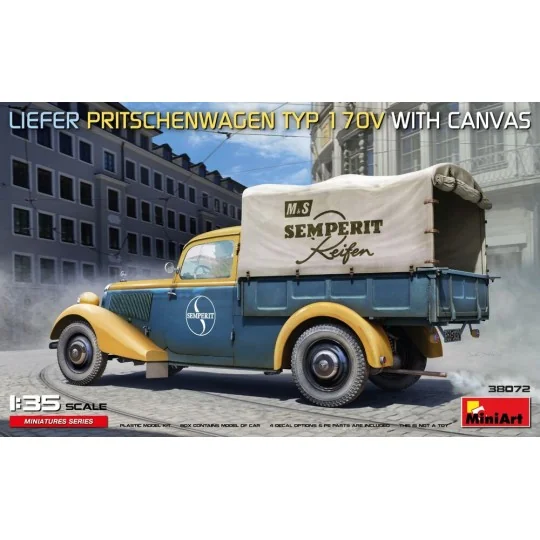 Liefer Pritschenwagen Typ 170V with Canvas, 1/35 - MiniArt 38072