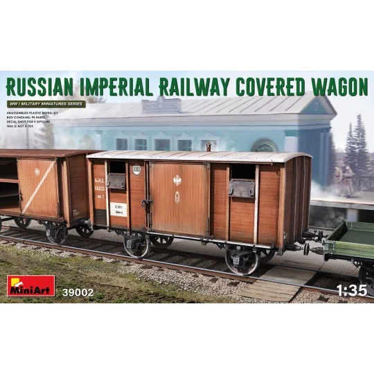 Russian Imperial Railway Covered Wagon, 1/35 - MiniArt 39002