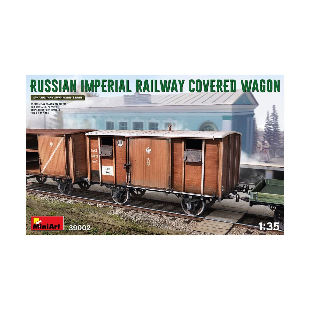 Russian Imperial Railway Covered Wagon, 1/35 - MiniArt 39002