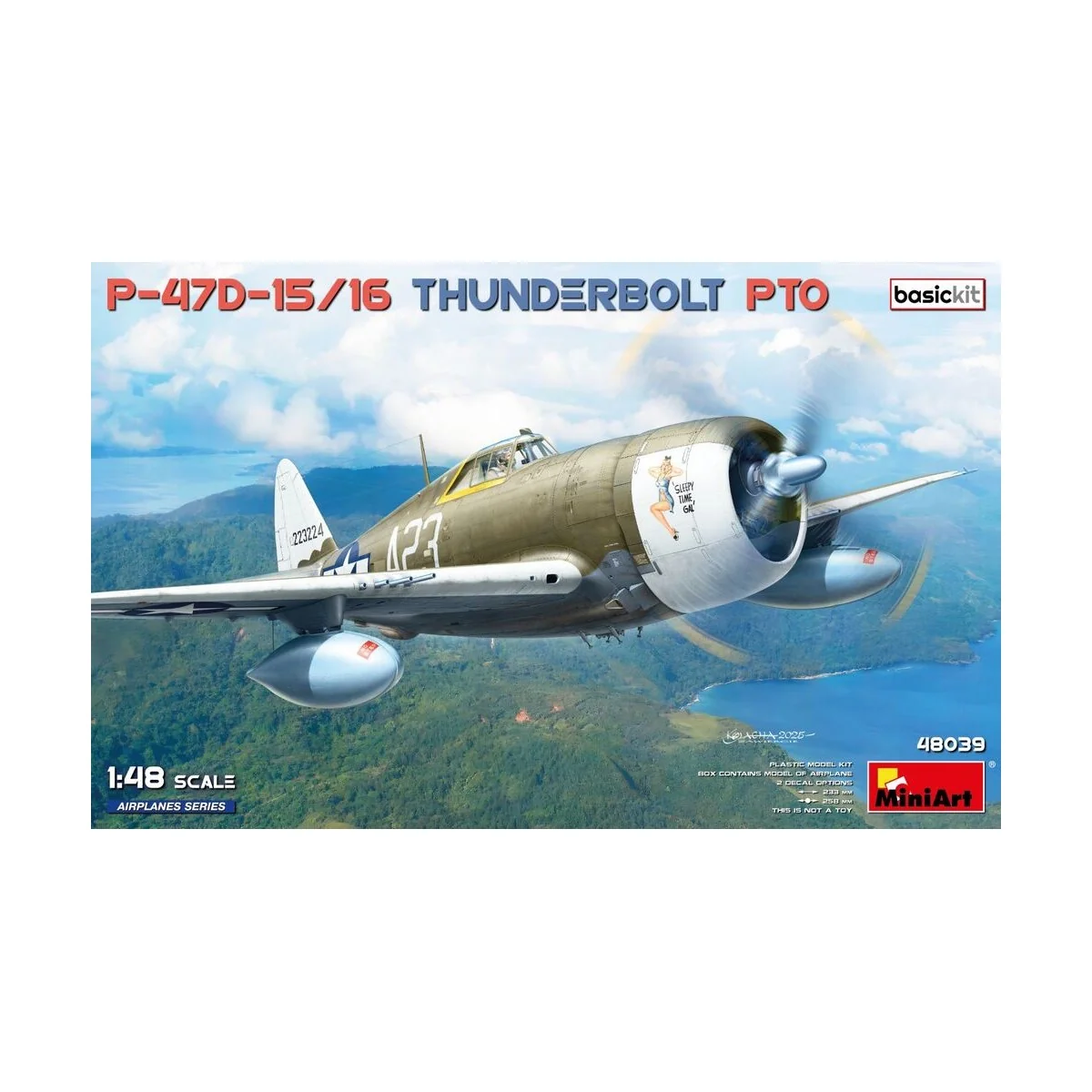 P-47D-15/16 Thunderbolt. PTO. Basic Kit, 1/48 - MiniArt 48039