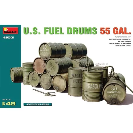U.S. Fuel Drums 55 Gal., 1/48 - MiniArt 49001