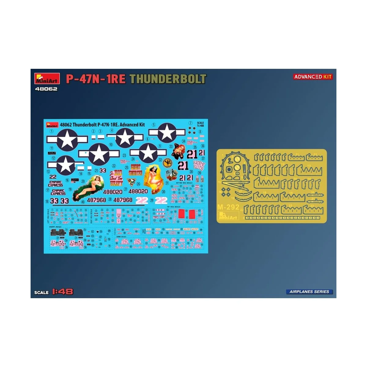 P-47N-1RE Thunderbolt. Advanced Kit, 1/48 - MiniArt 48062