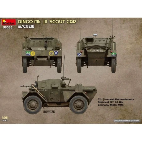 Dingo Mk. III Scout Car w/ Crew, 1/35 - MiniArt 53088