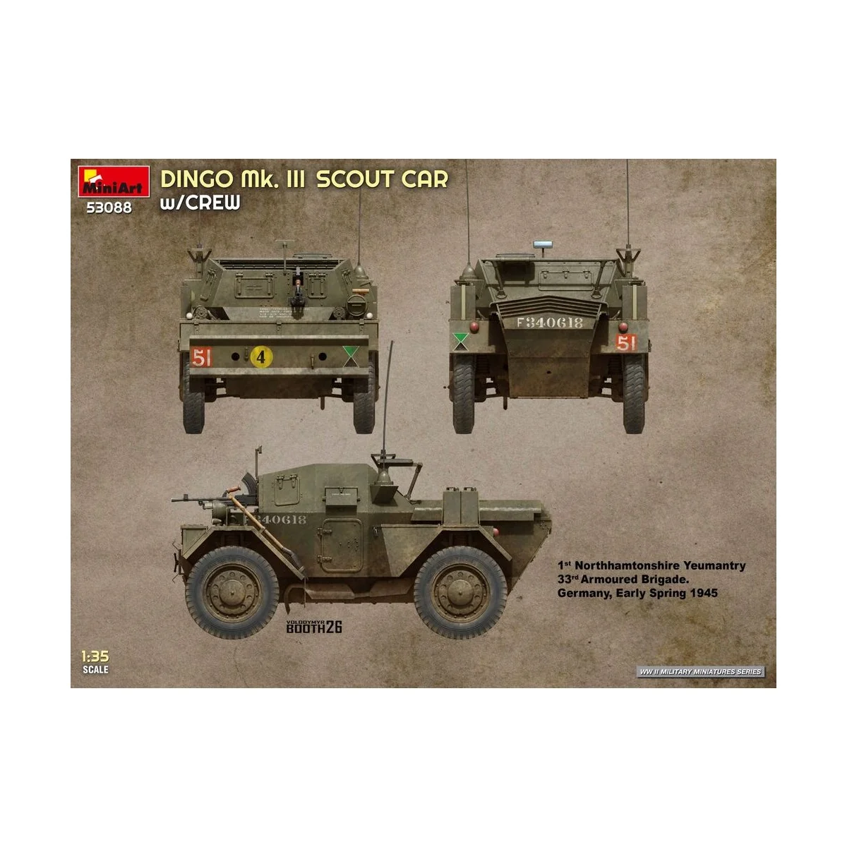 Dingo Mk. III Scout Car w/ Crew, 1/35 - MiniArt 53088
