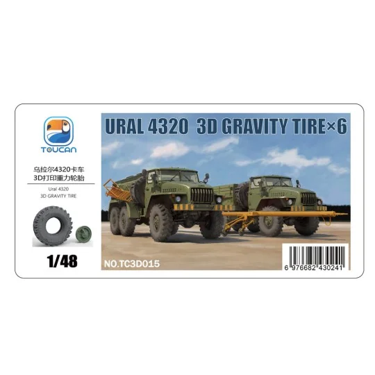 URAL 4320 3D GRAVITY TIRE×6, 1/48 - Toucan Model TC3D015