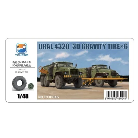 URAL 4320 3D GRAVITY TIRE×6, 1/48 - Toucan Model TC3D015