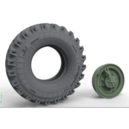 URAL 4320 3D GRAVITY TIRE×6, 1/48 - Toucan Model TC3D015