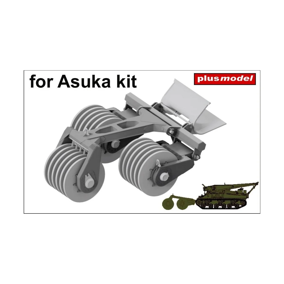 T1E1 US Mine exploder for Sherman – Asuka, 1/35 - Plus model 598