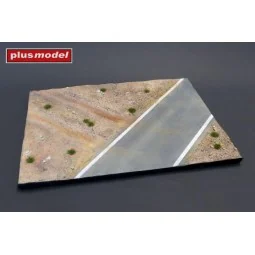 Display base - Cobblestone street wit tram tracks, 1/35 - Plus mode...