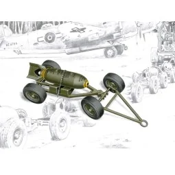 Bomb trailer Mk 2, 1/48 - Plus model AL4055