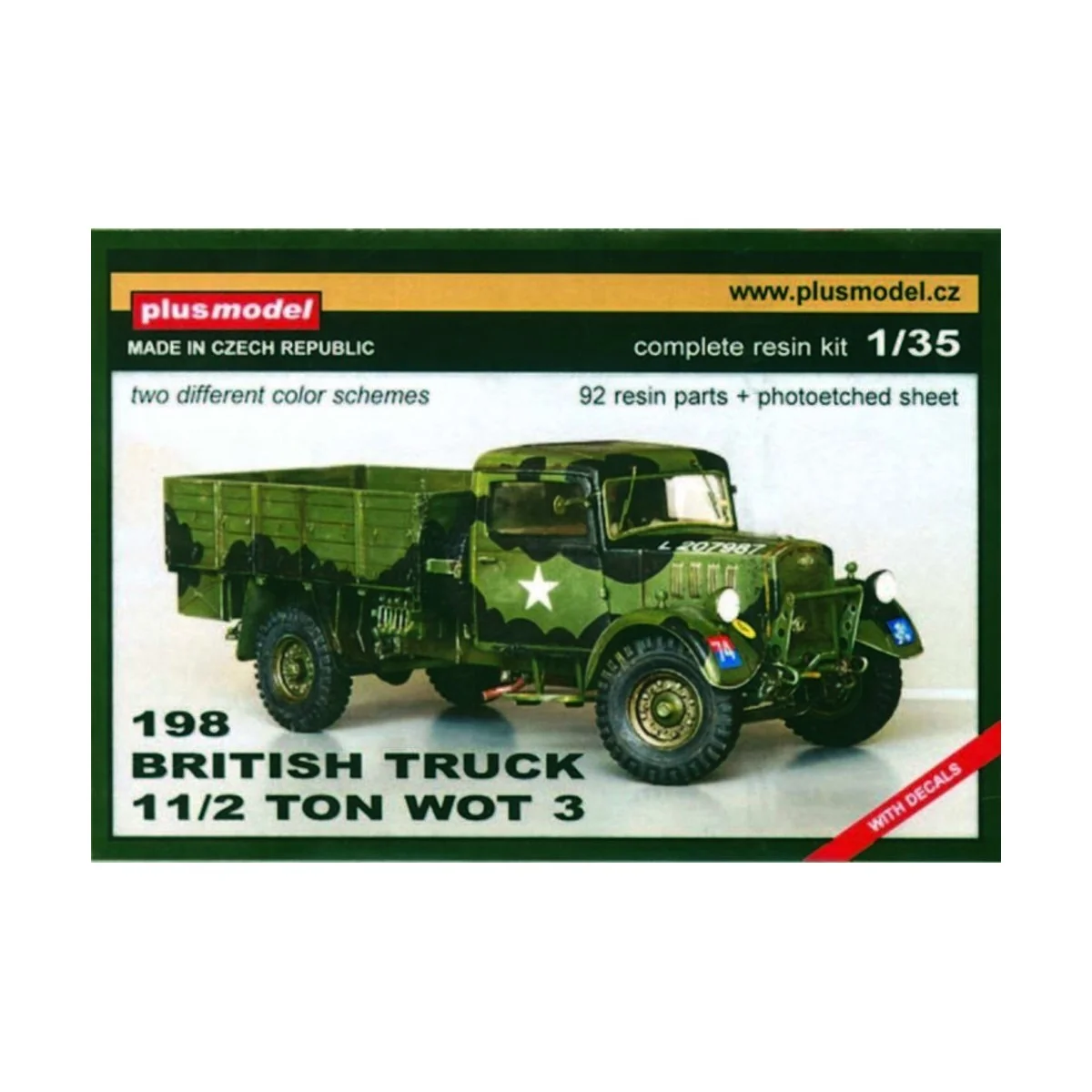 Britischer Lastwagen 1, 5 t WOT 3D, 1/35 - Plus model 198