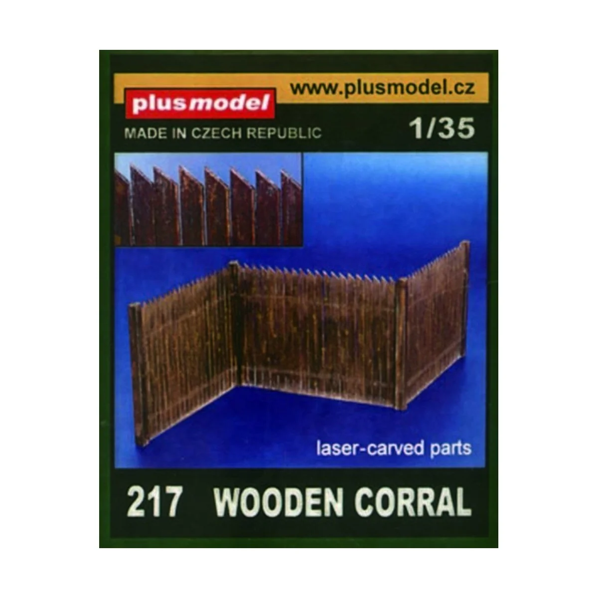 Lattenzaun aus echtem Holz, 1/35 - Plus model 217