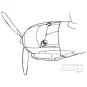 Engine cowling for L 1049 Constelation, 1/72 - Plus model AL7009
