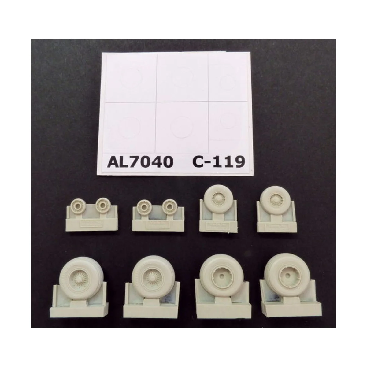 C-119 Boxcar wheels late version, 1/72 - Plus model AL7040