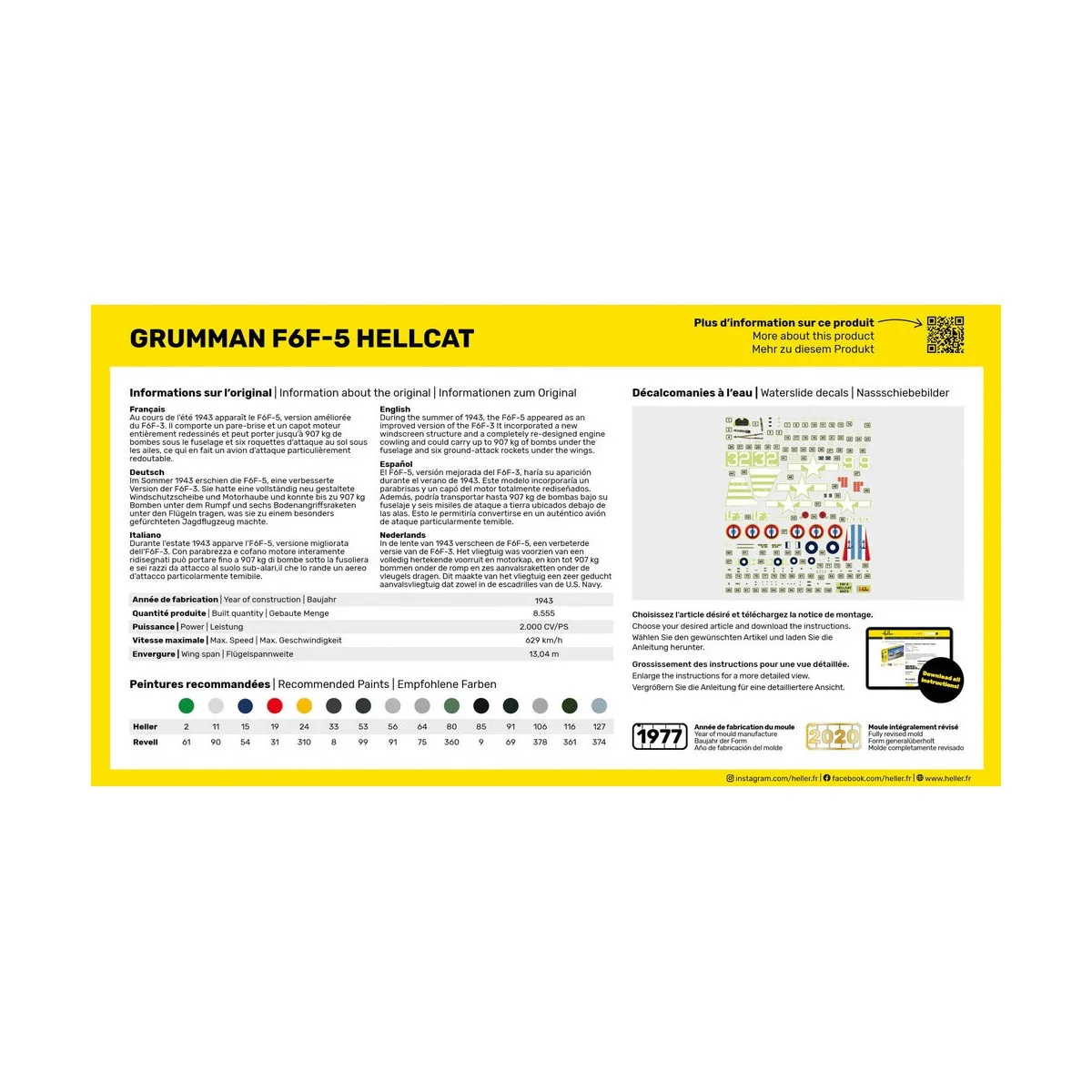 F6F Hellcat, 1/72 - Heller 80272 F6F Hellcat, 1/72 - Heller 80272