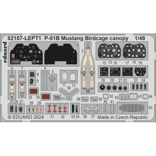 P-51B Mustang Birdcage canopy 1/48 EDUARD-PROFIPACK - Eduard Plasti...