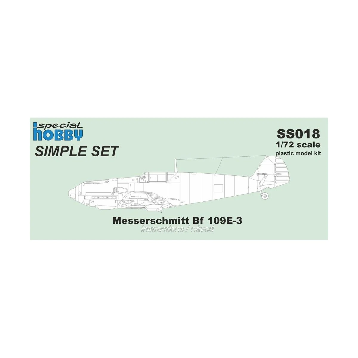 Messerschmitt Bf 109E-3 / Simple Set, 1/72 - Special Hobby 100-SS018