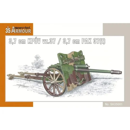 Kanon 3, 7cm KPUV vz.37 (3, 7cm PAK 37(t), 1/35 - Special Hobby 100...