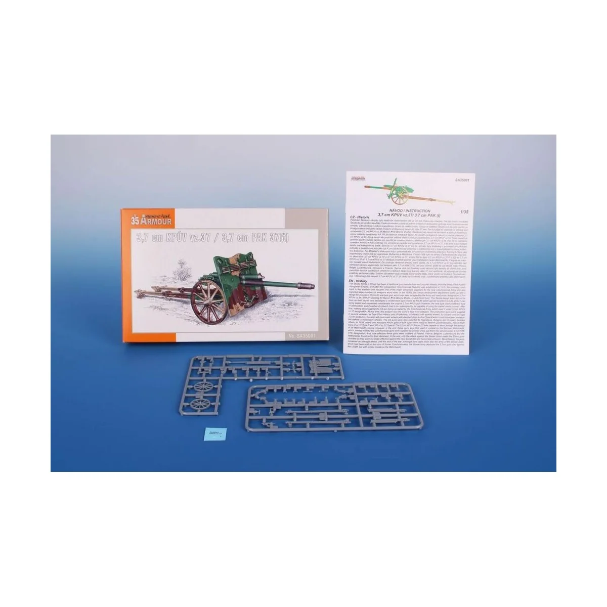 Kanon 3, 7cm KPUV vz.37 (3, 7cm PAK 37(t), 1/35 - Special Hobby 100...