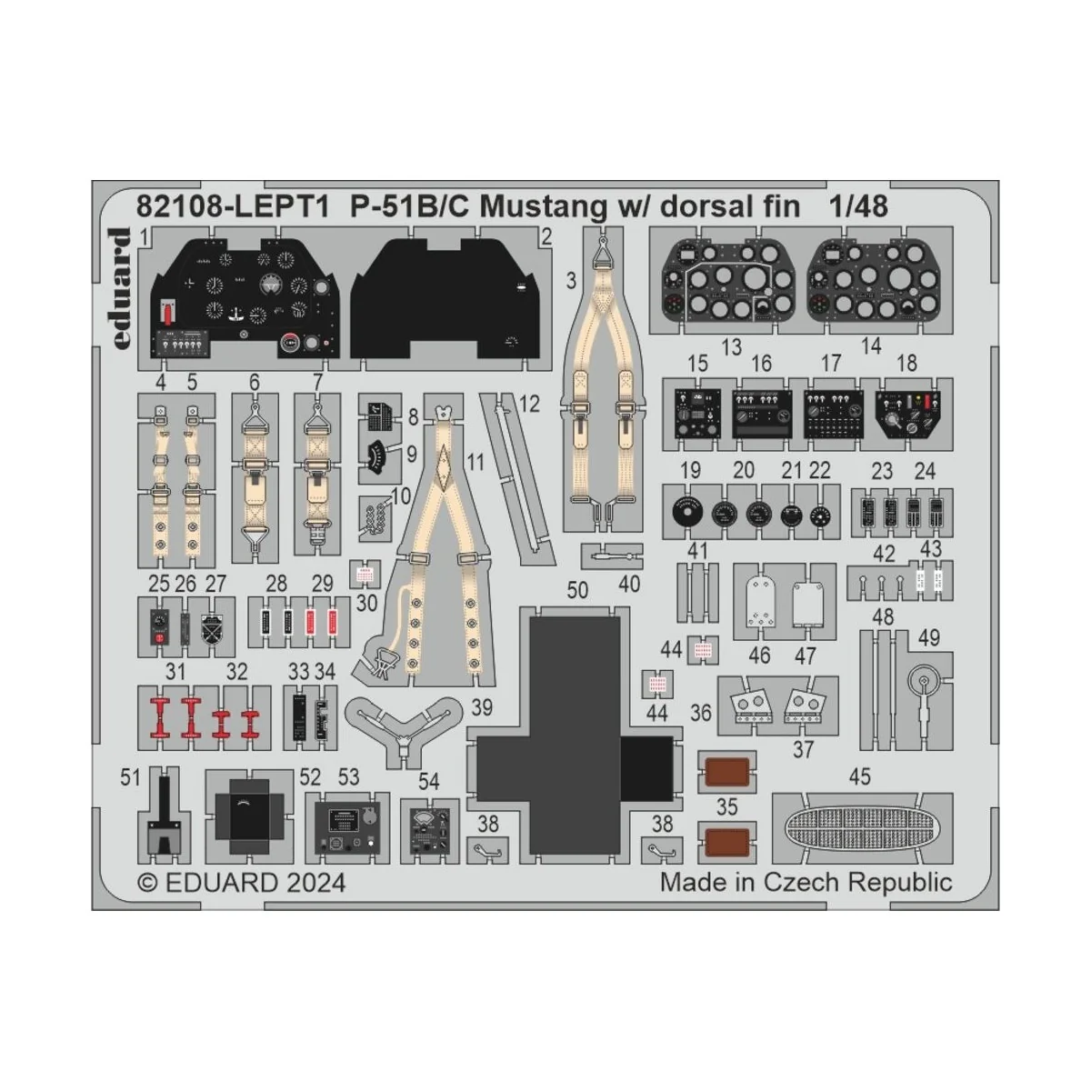 P-51B/C Mustang w/ dorsal fin EDUARD-PROFIPACK, 1/48 - Eduard Plast... P-51B/C Mustang w/ dorsal fin EDUARD-PROFIPACK, 1/48 - Eduard Plast...