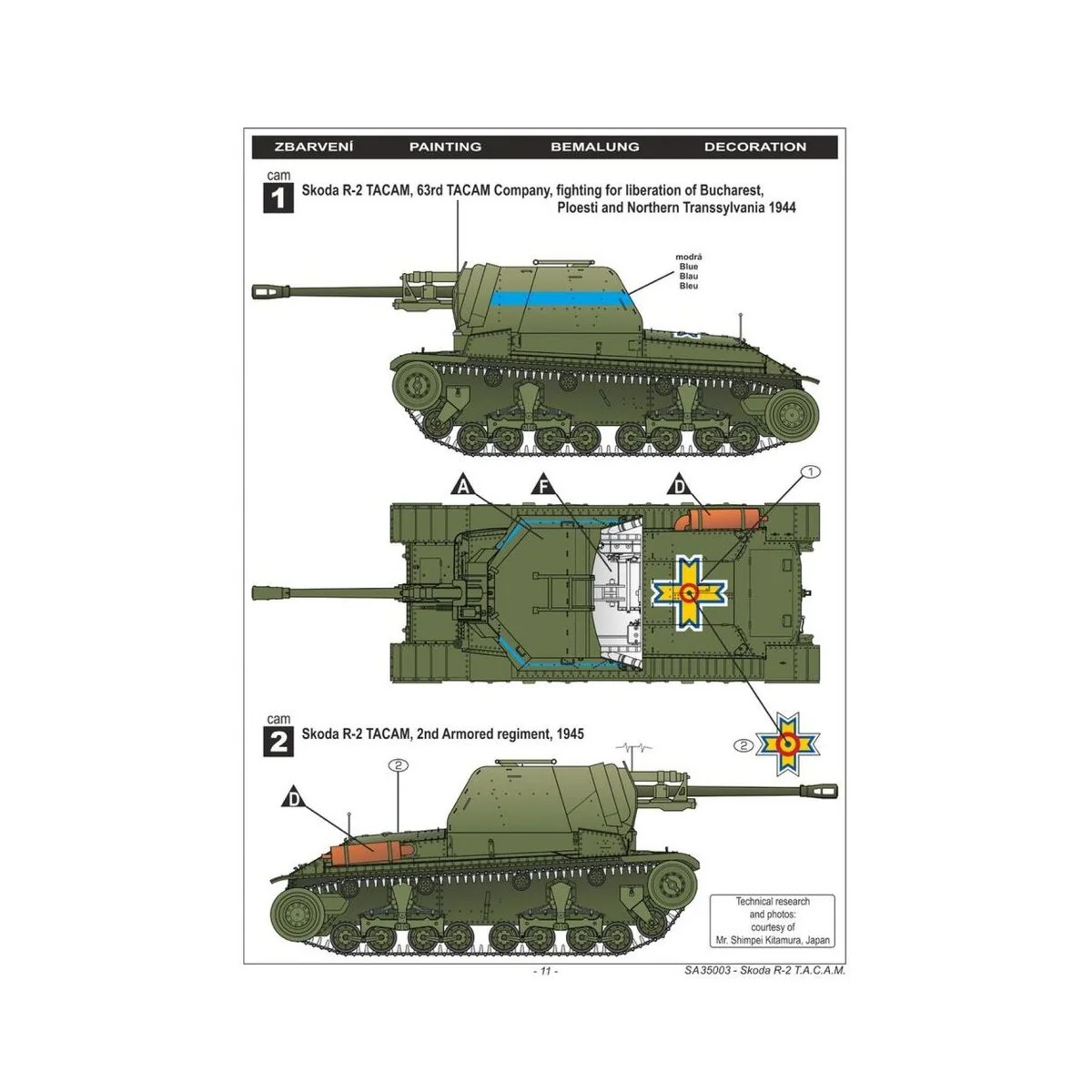 R-2 TACAM "Romanian Tank Destroyer", 1/35 - Special Hobby 100-SA35003