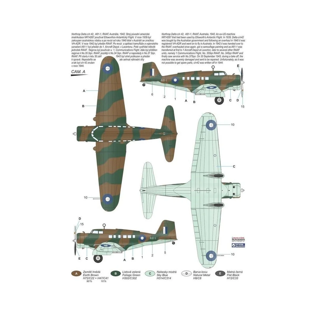 Delta 1D/E US Transport plane, 1/72 - Special Hobby 100-SH72329