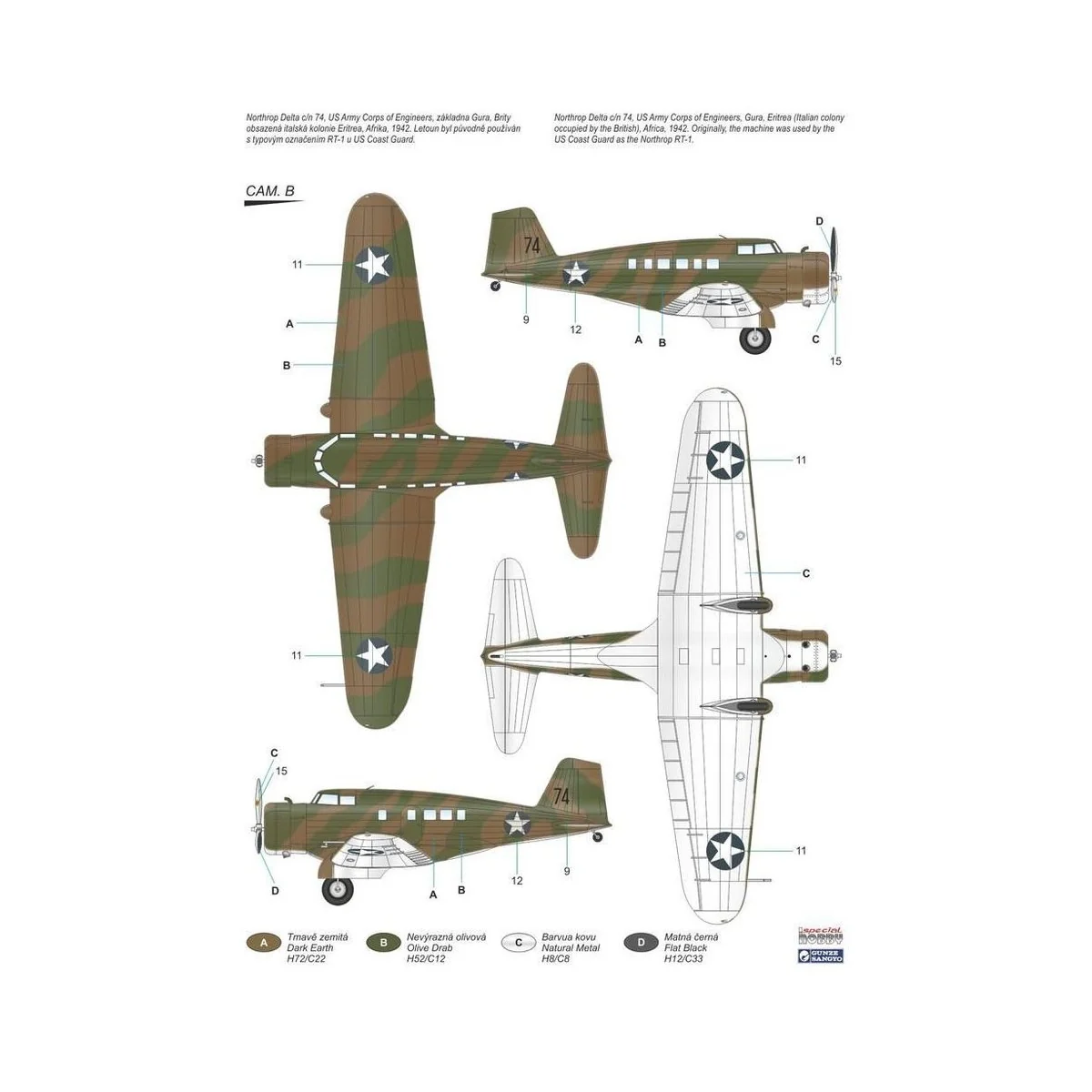 Delta 1D/E US Transport plane, 1/72 - Special Hobby 100-SH72329
