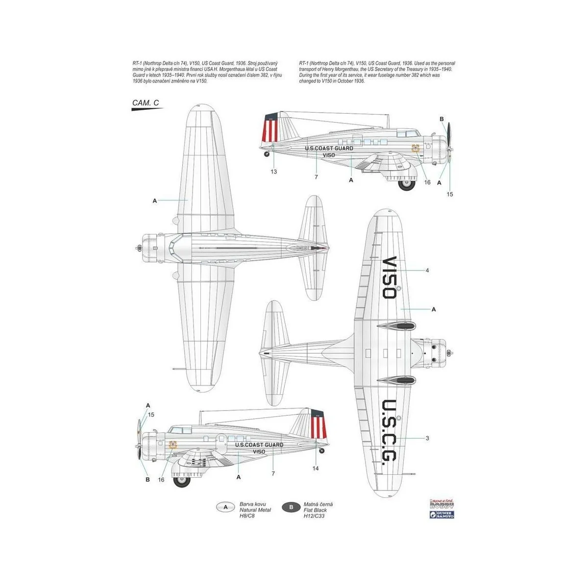 Delta 1D/E US Transport plane, 1/72 - Special Hobby 100-SH72329
