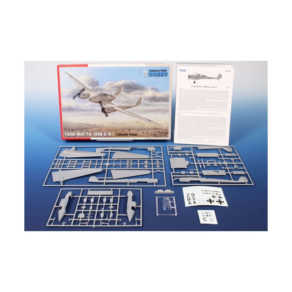 Focke Wulf Fw 189B Uhu Trainer, 1/72 - Special Hobby 100-SH72430