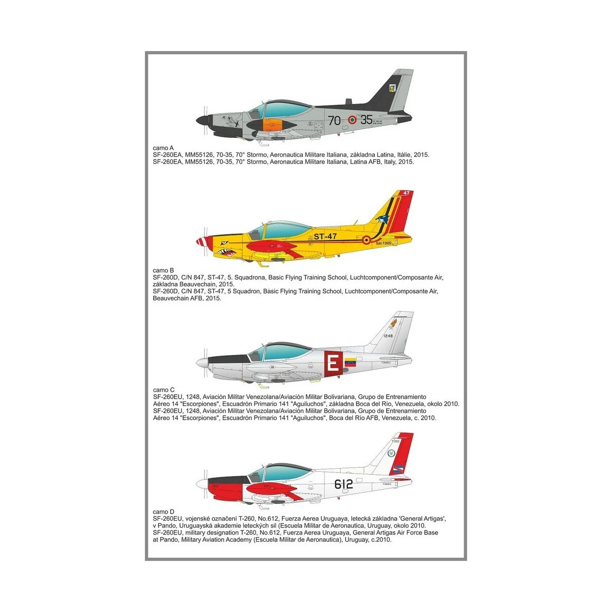 SIAI-Marchetti SF-260EA/D/EU Late Bulged Canopy Type, 1/72 - Specia...
