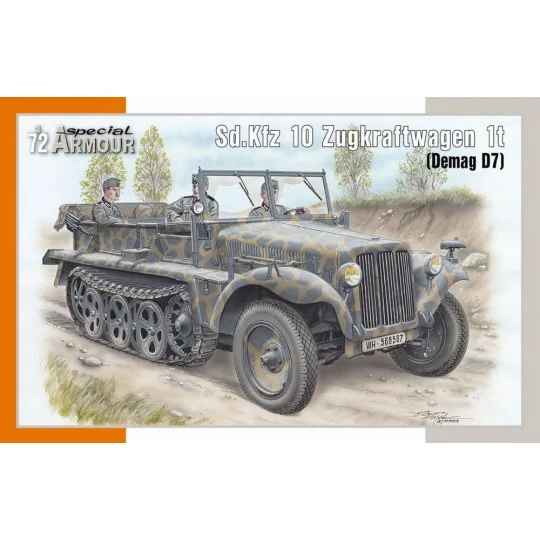 Sd.Kfz 10 Zugkraftwagen 1t (Demag D7), 1/72 - Special Hobby 100-SA7...
