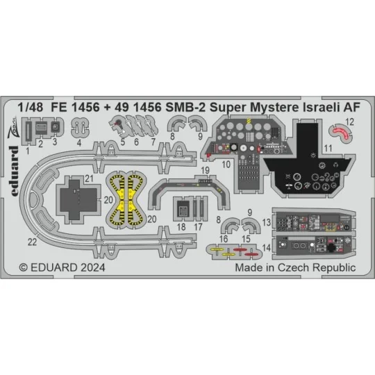 SMB-2 Super Mystere Israeli AF, 1/48 - Eduard Accessories FE1456