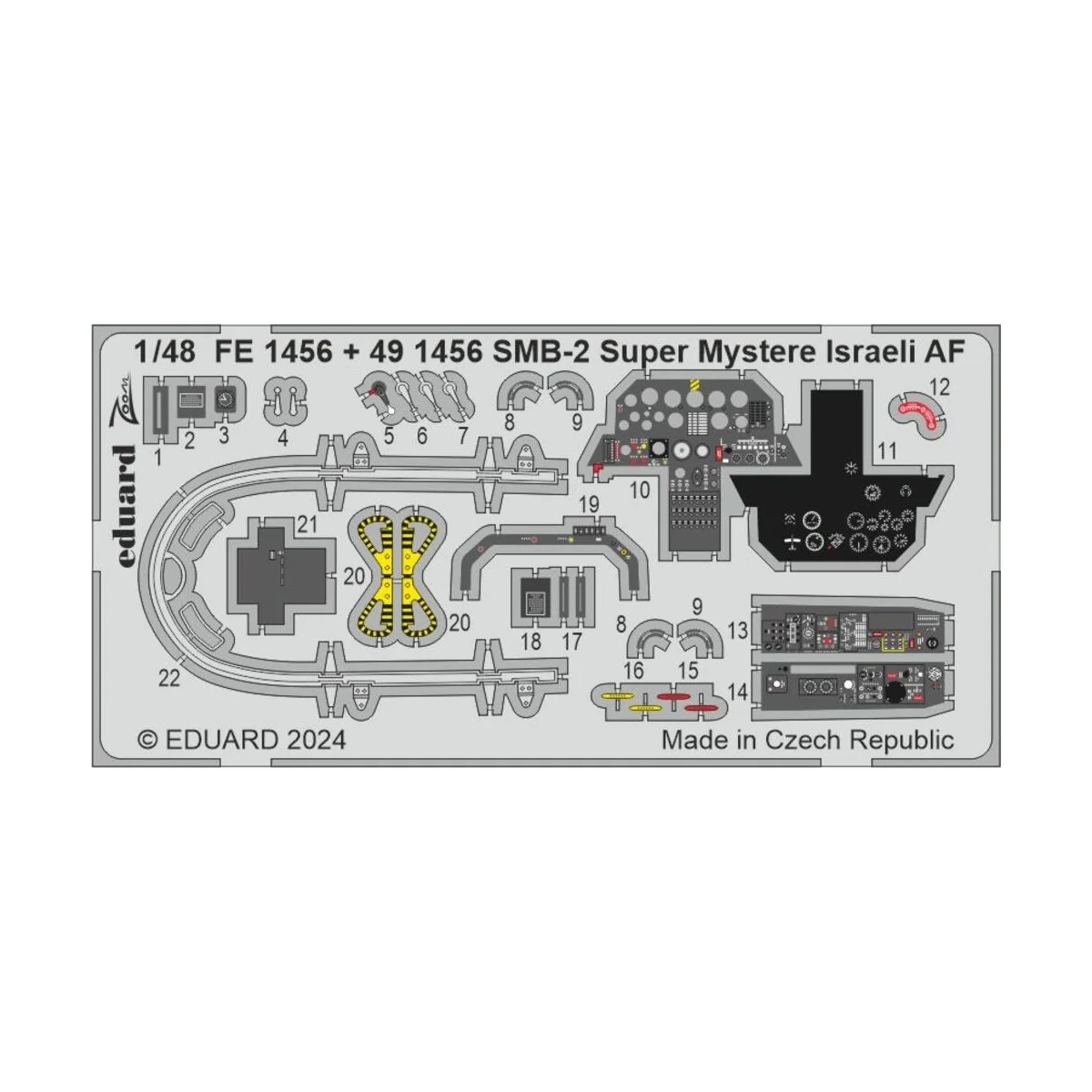 SMB-2 Super Mystere Israeli AF, 1/48 - Eduard Accessories FE1456