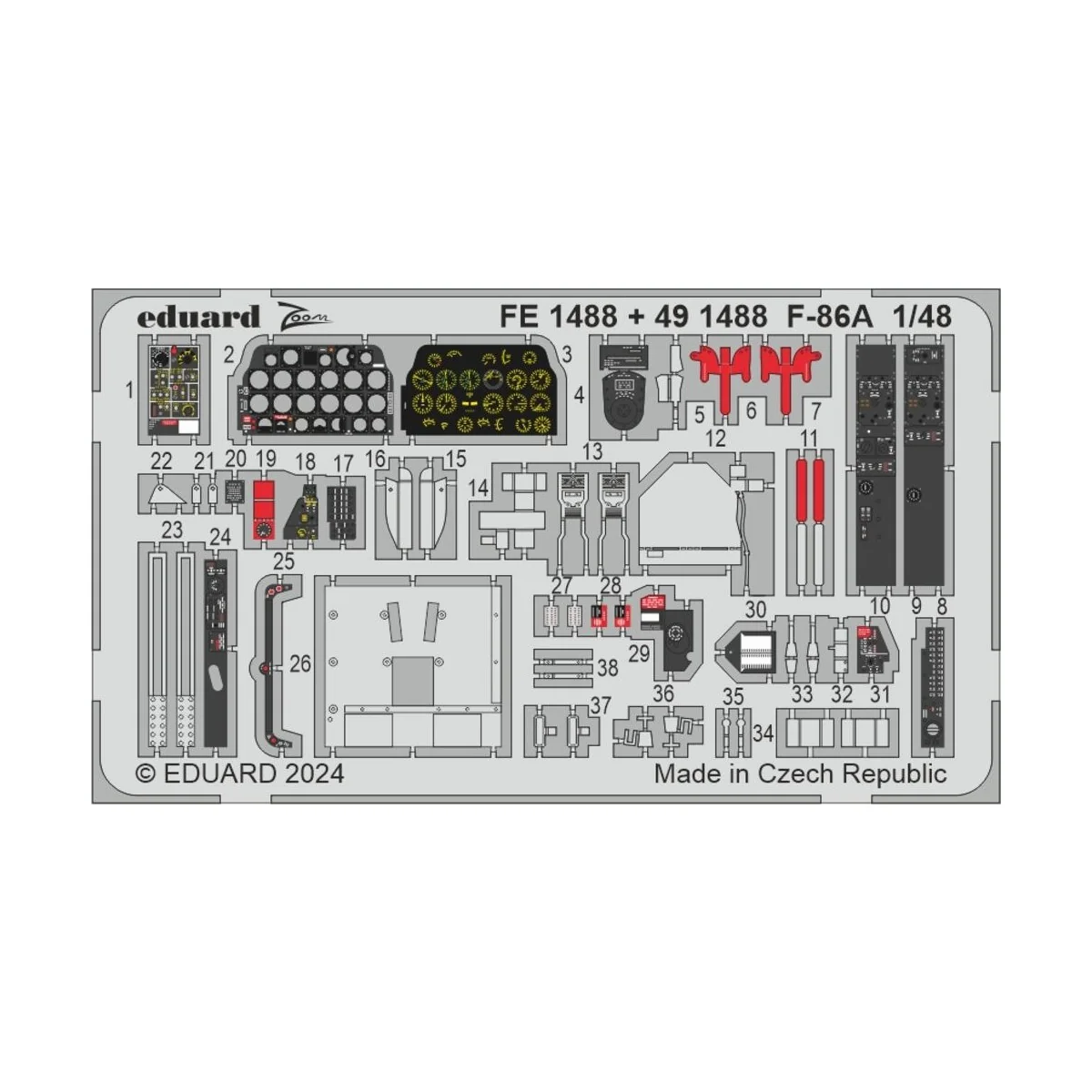 F-86A CLEAR PROP, 1/48 - Eduard Accessories FE1488