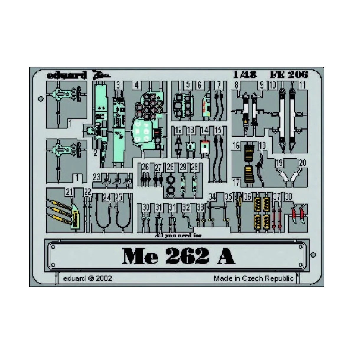 Me 262 A-2, 1/48 - Eduard Accessories FE206