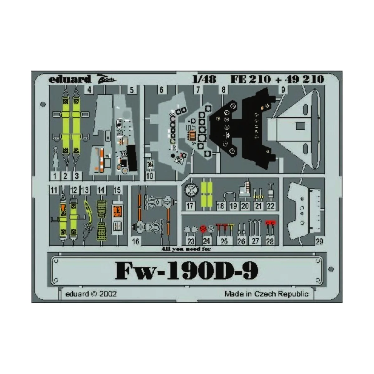 Fw-190D-9, 1/48 - Eduard Accessories FE210
