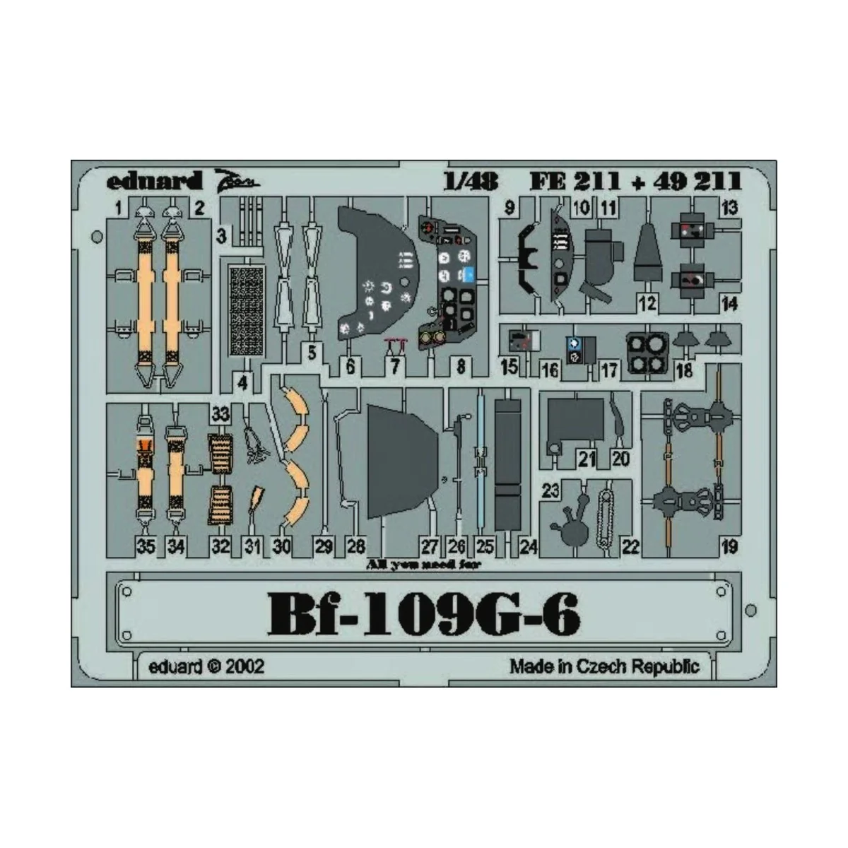 Bf-109-G-6, 1/48 - Eduard Accessories FE211