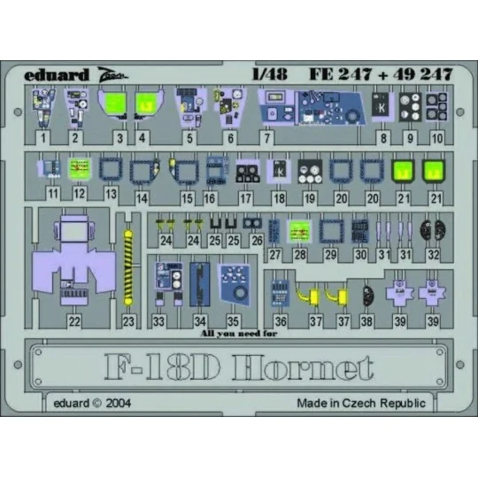 F-18D Hornet, 1/48 - Eduard Accessories FE247