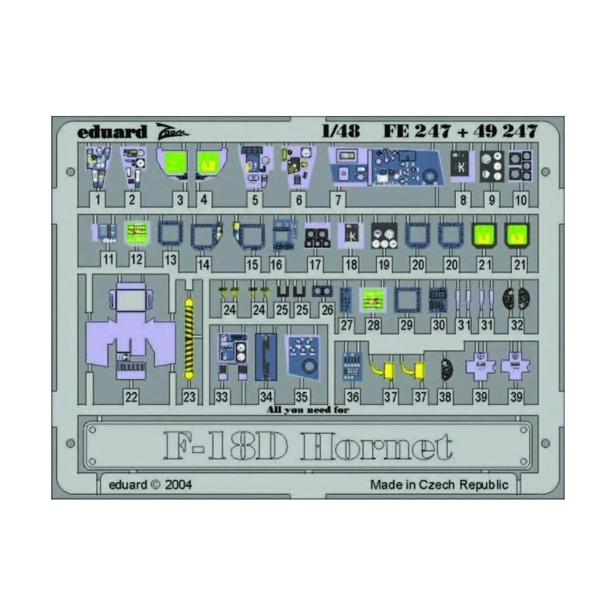 F-18D Hornet, 1/48 - Eduard Accessories FE247