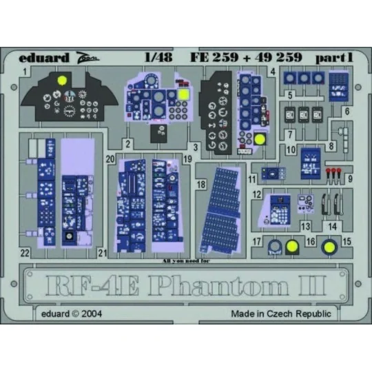 RF-4E Phantom II, 1/48 - Eduard Accessories FE259