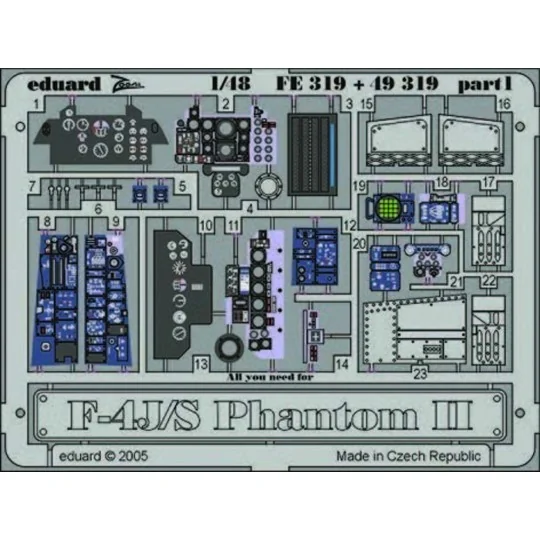 F-4J/S Phantom II, 1/48 - Eduard Accessories FE319