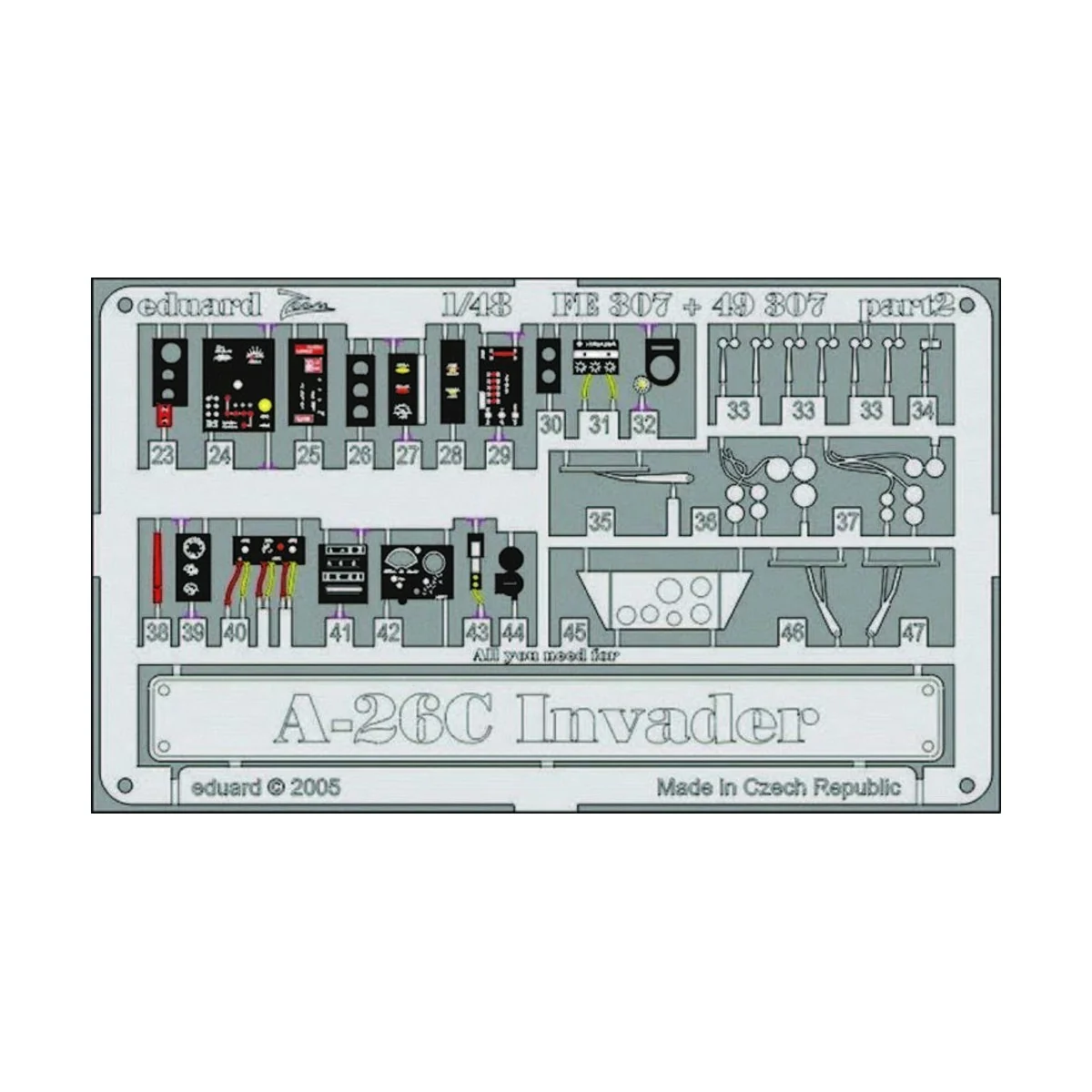 A-26C Invader interior FE307, 1/48 - Eduard Accessories FE307