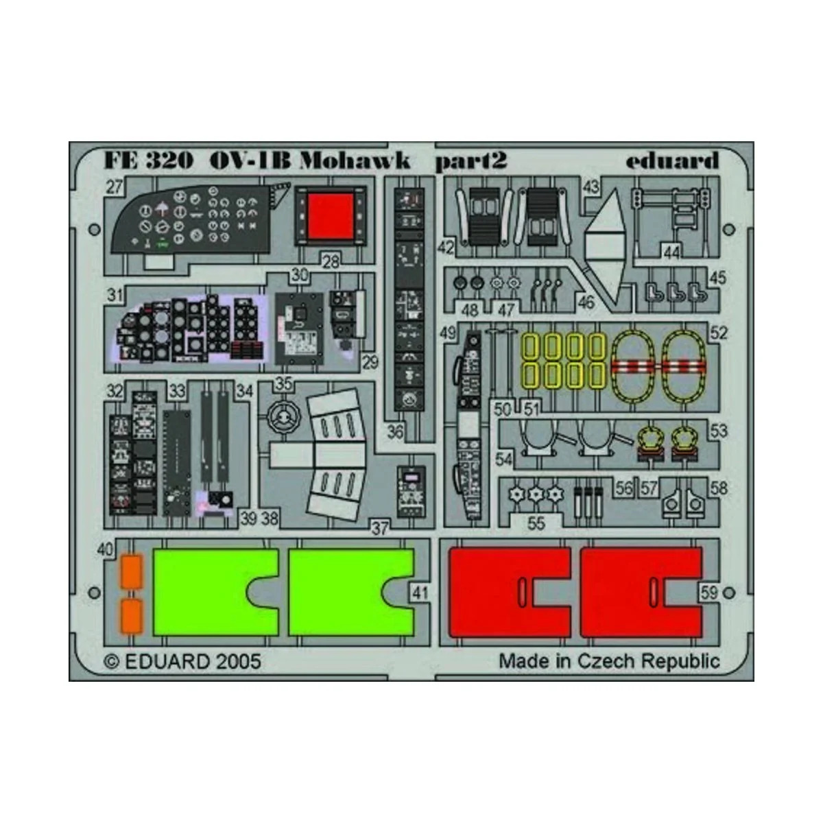 OV-1B Mohawk für Roden Bausatz, 1/48 - Eduard Accessories FE320