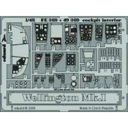 Wellington Mk.I cockpit interior für Trumpeter Bausatz, 1/48 - Edua...