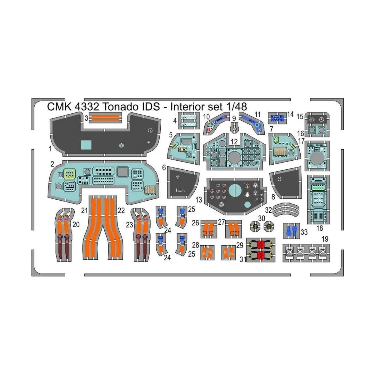Tornado IDS-Interior set, 1/48 - CMK 129-4332