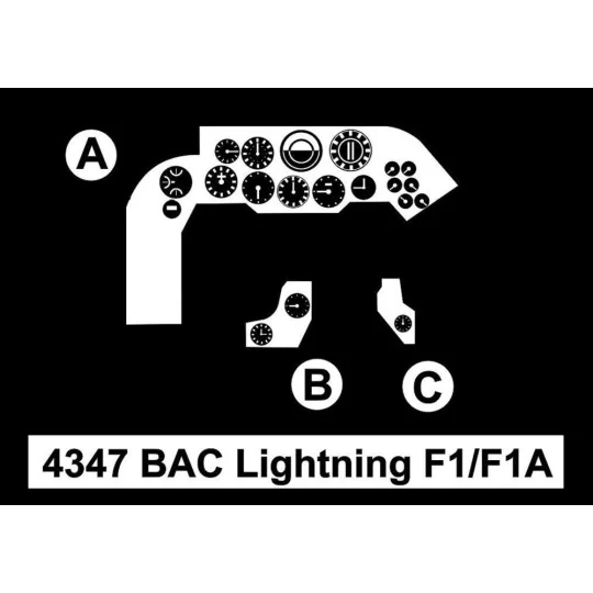 BAC Lightning F1/F1A -Cockpit Set, 1/48 - CMK 129-4347